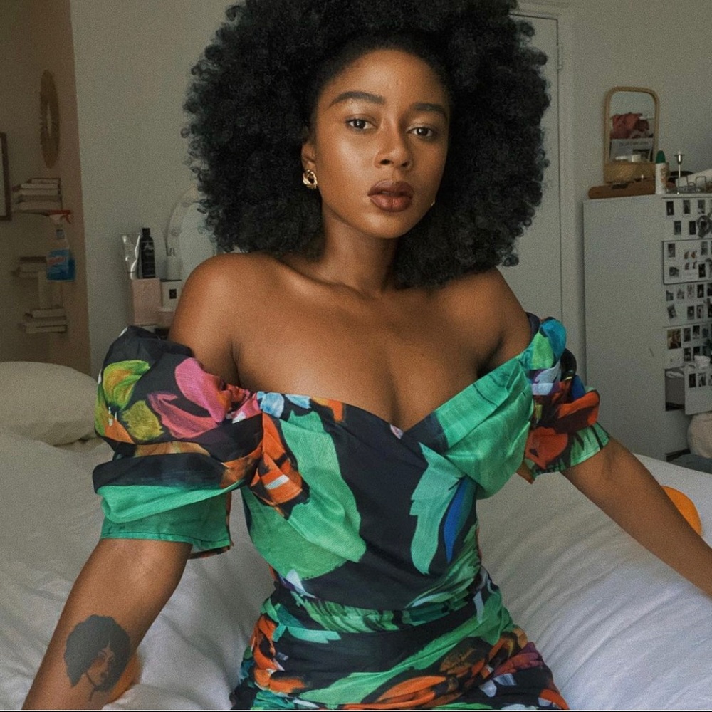 Colorful print dress